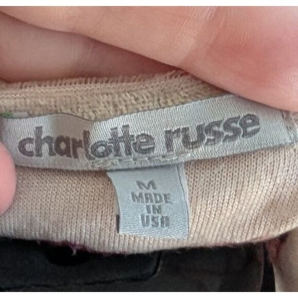 Charlotte Russe pink velvet Kimono top SZ M Rose Print Made in USA Feminine - Picture 6 of 6